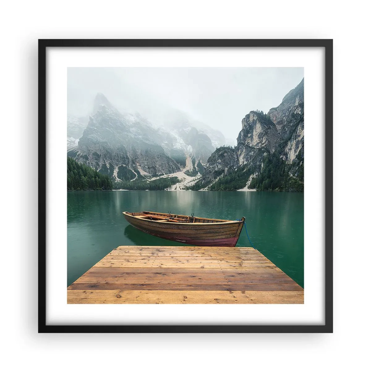 Poster in einem schwarzem Rahmen - Und die stolzen Felsen der Stirn - 50x50 cm