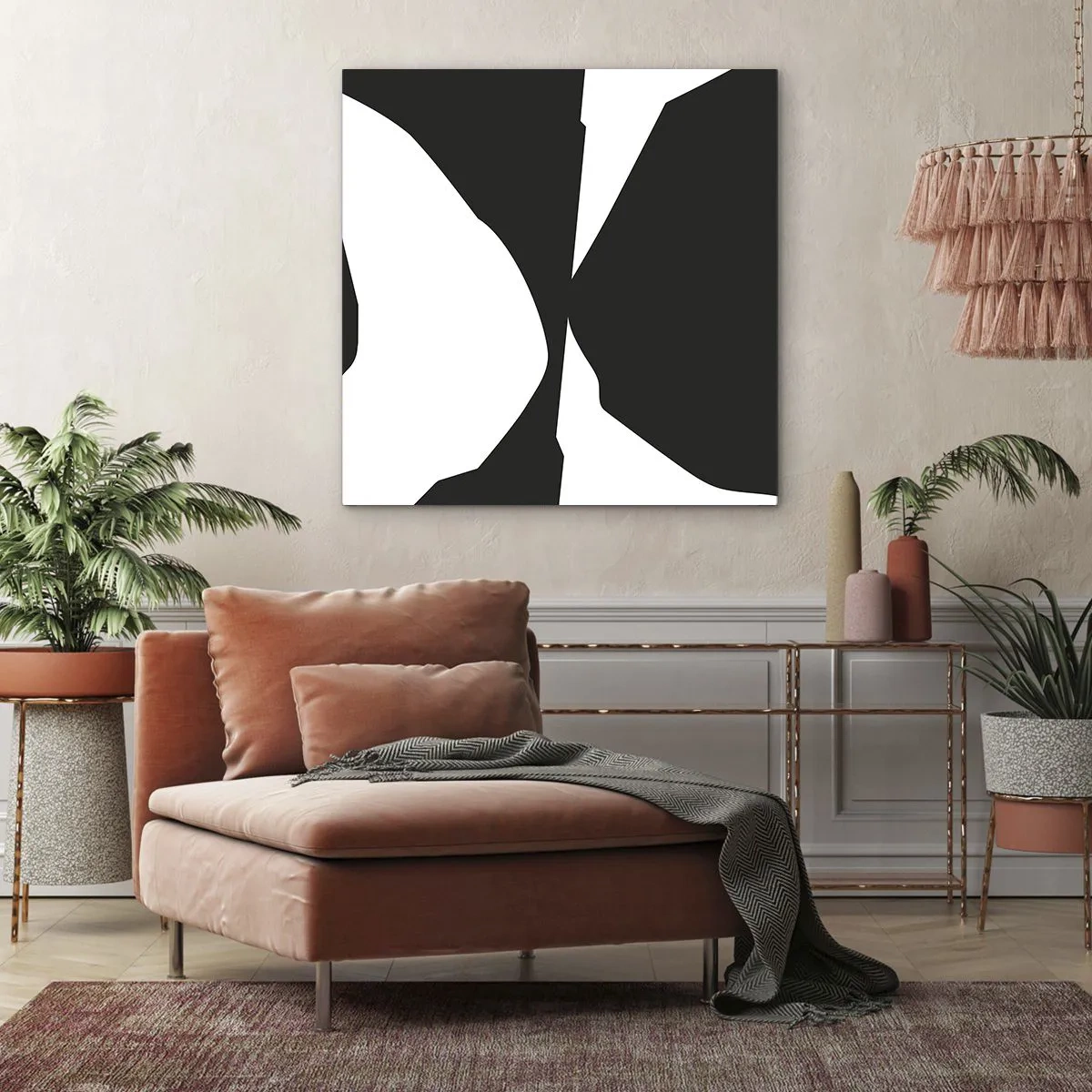 Bild auf Leinwand - Leinwandbild - Positiv negativ - 60x60 cm