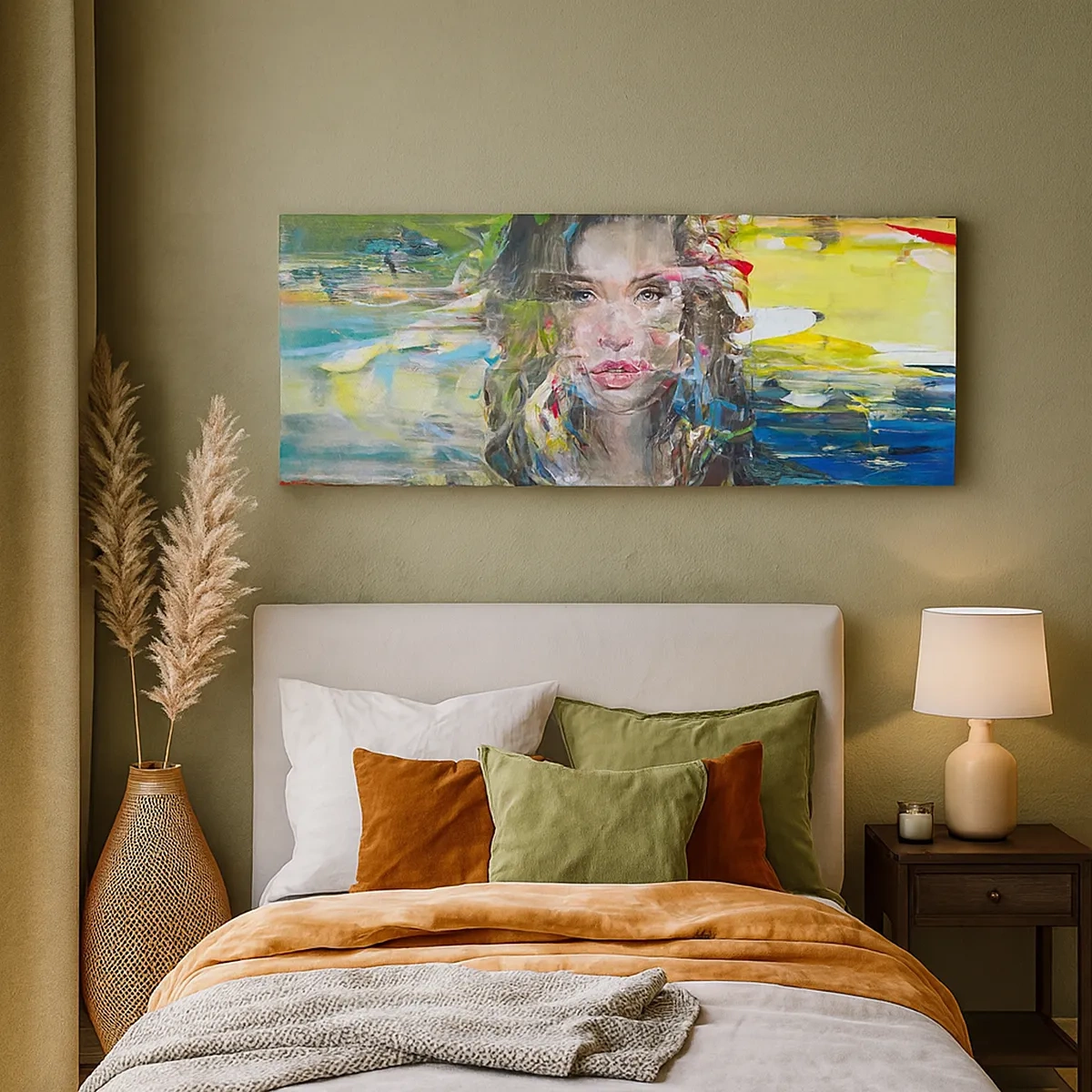 Bild auf Leinwand - Leinwandbild - Hinter der Luft ein Vorhang - 30x30 cm