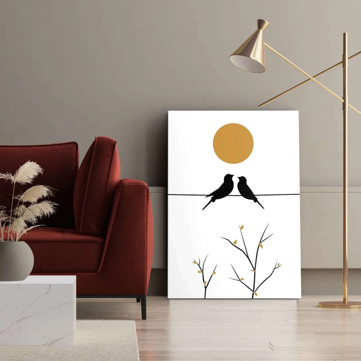 Bild auf Leinwand - Leinwandbild - Abend der Nachtigallen - 45x80 cm