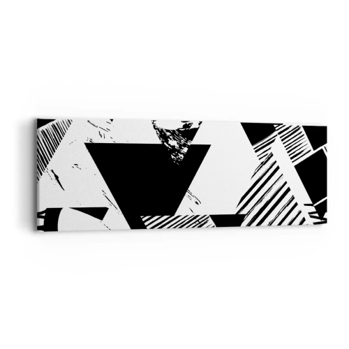 Bild auf Leinwand - Leinwandbild - Regen von Dreiecken - 90x30 cm