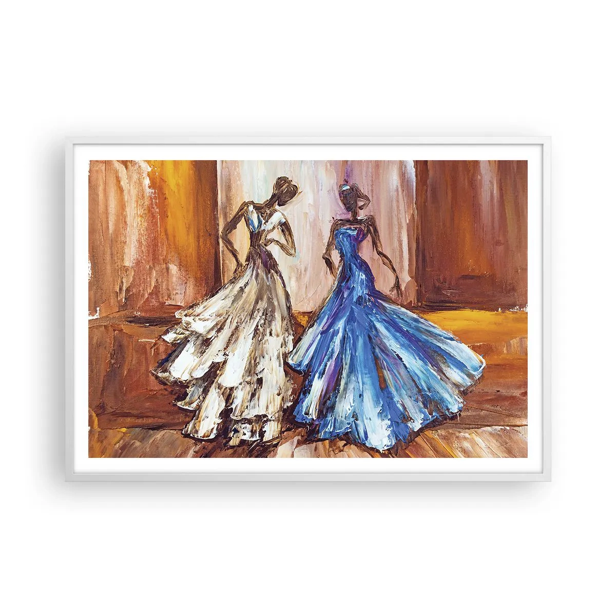 Poster in einem weißen Rahmen - Ein dankbares Duo - 100x70 cm