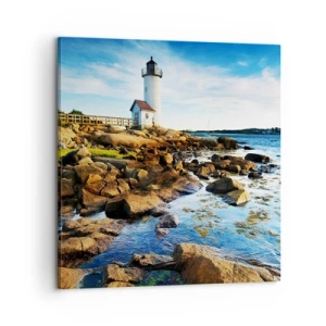 Bild auf Leinwand - Leinwandbild - Komm glücklich zurück, ich warte - 60x60 cm