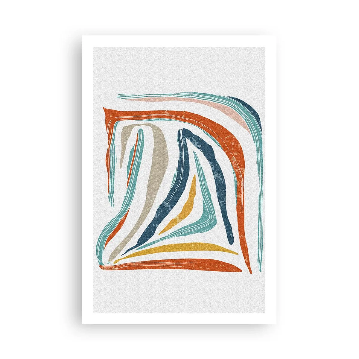 Poster - Abstraktion mit einem freundlichen Lächeln - 61x91 cm