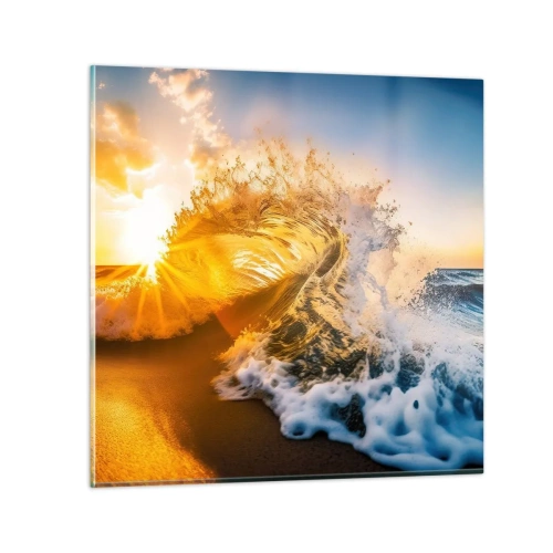 Glasbild - Bild auf glas - Spaß im Sand - 70x70 cm