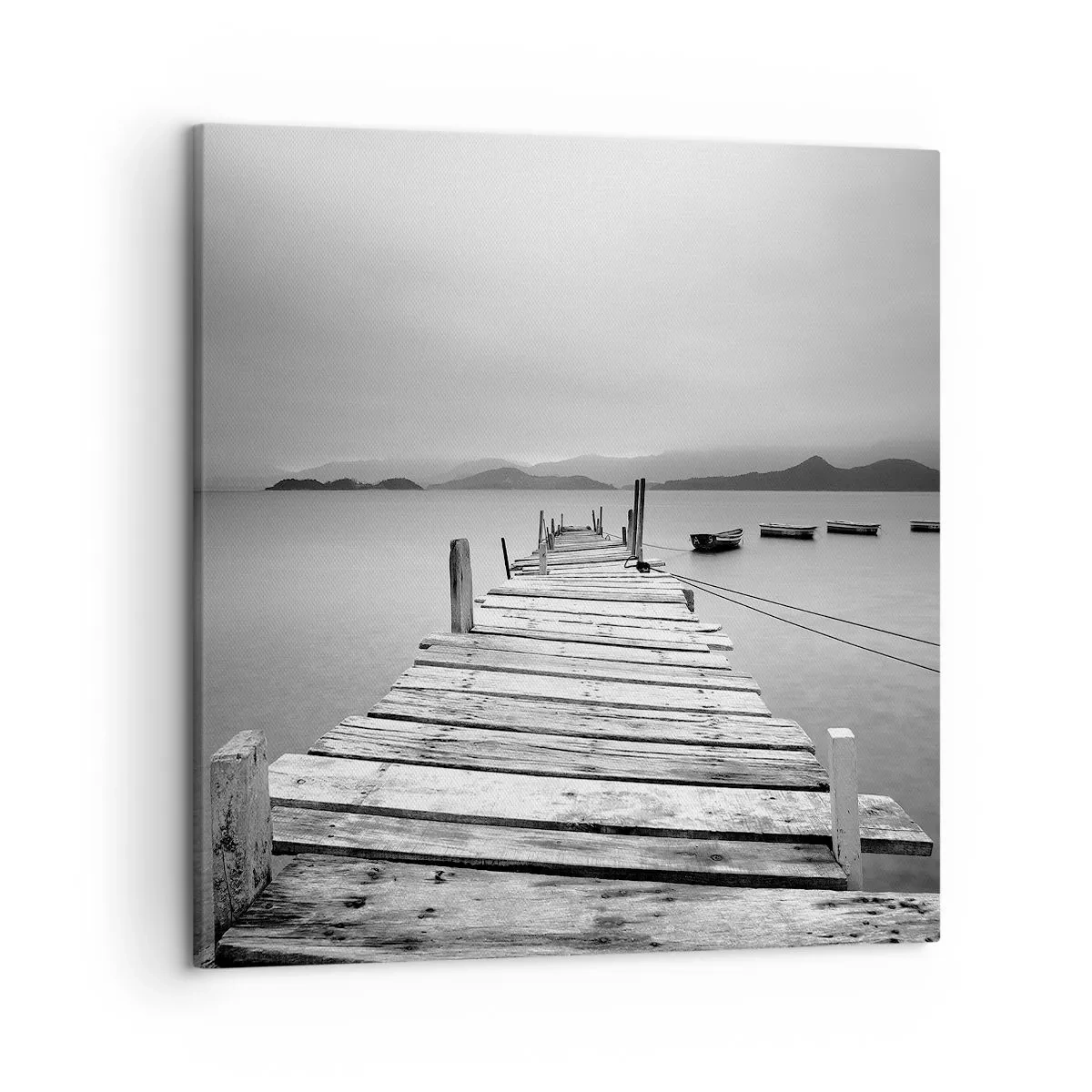 Bild auf Leinwand - Leinwandbild - Hinter den Bergen, jenseits der Meere - 50x50 cm