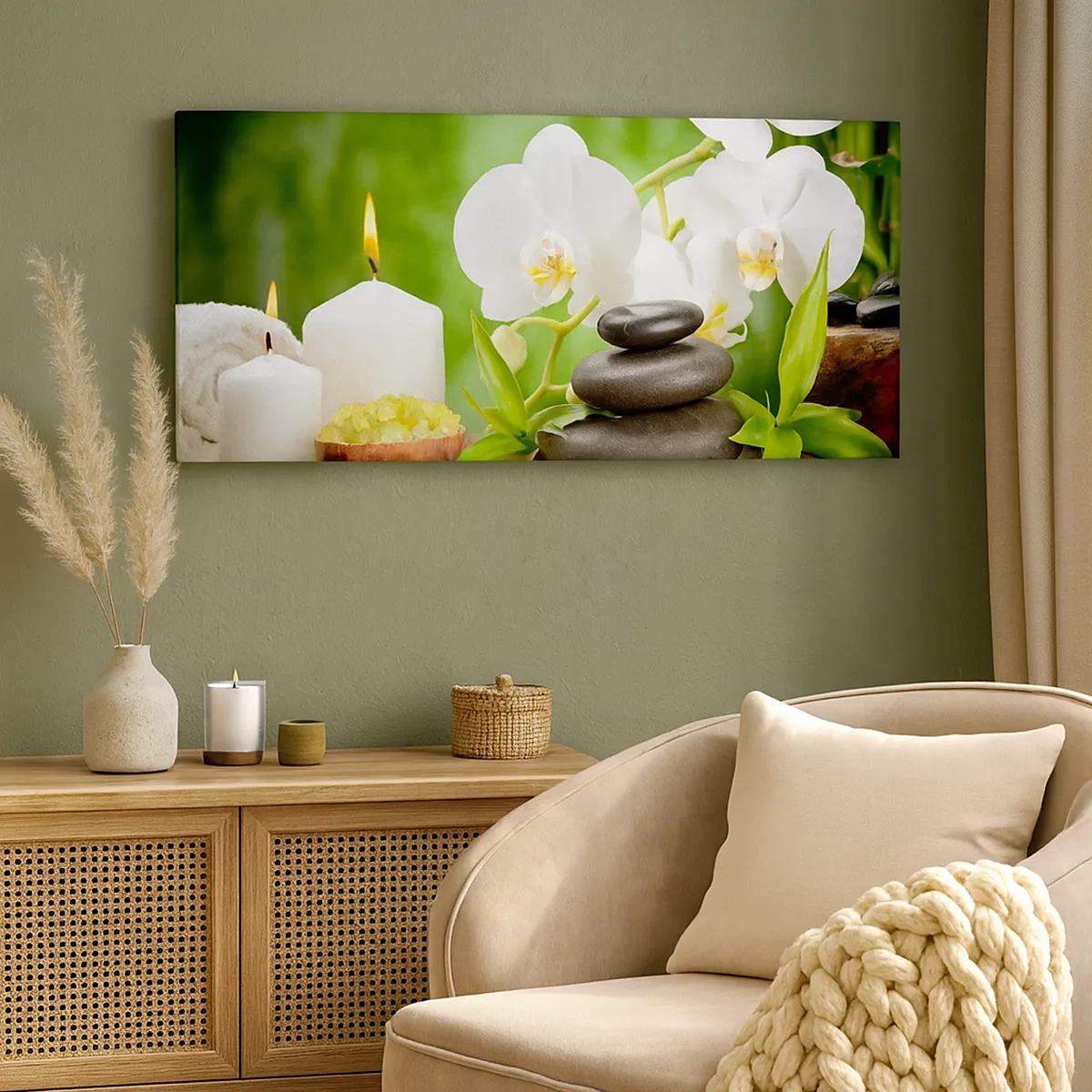 Bild auf Leinwand - Leinwandbild - Duftige, blumige, zarte Berührung - 30x30 cm