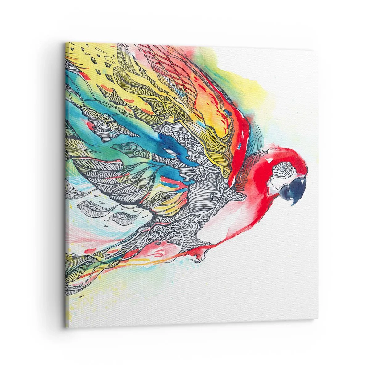 Bild auf Leinwand - Leinwandbild - Leben Sie bunt - 50x50 cm