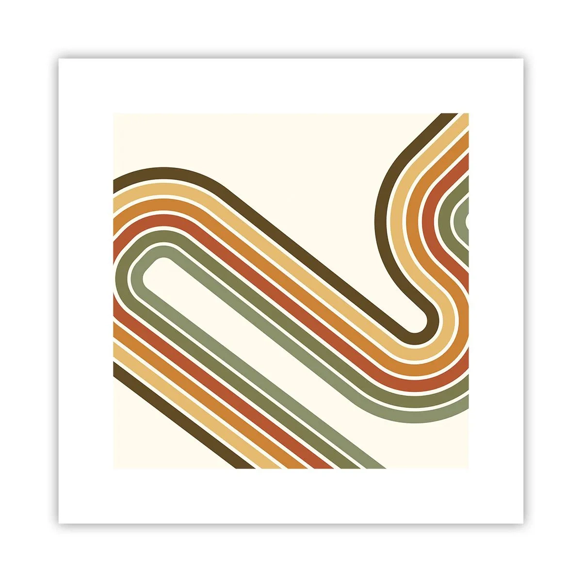 Poster - Zickzack zum Ziel - 30x30 cm