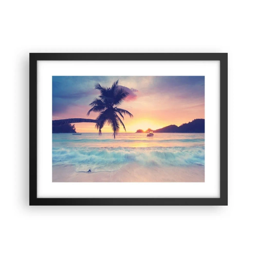 Poster in einem schwarzem Rahmen - Ein Abend in der Bucht - 40x30 cm