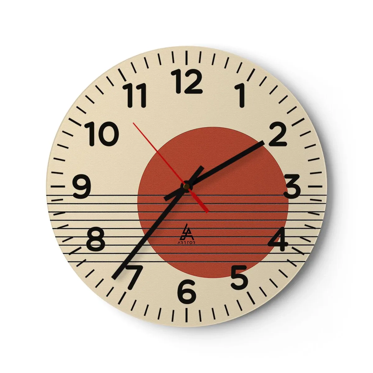 Wanduhr - Glasuhr - Immer wieder und weiter - 30x30 cm