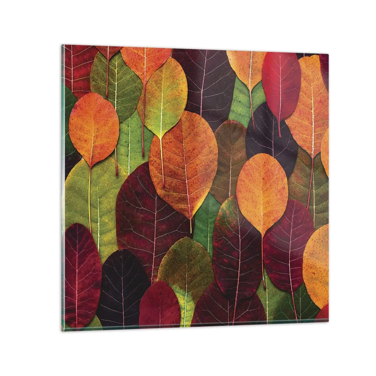 Glasbild - Bild auf glas - Herbstmosaik - 40x40 cm