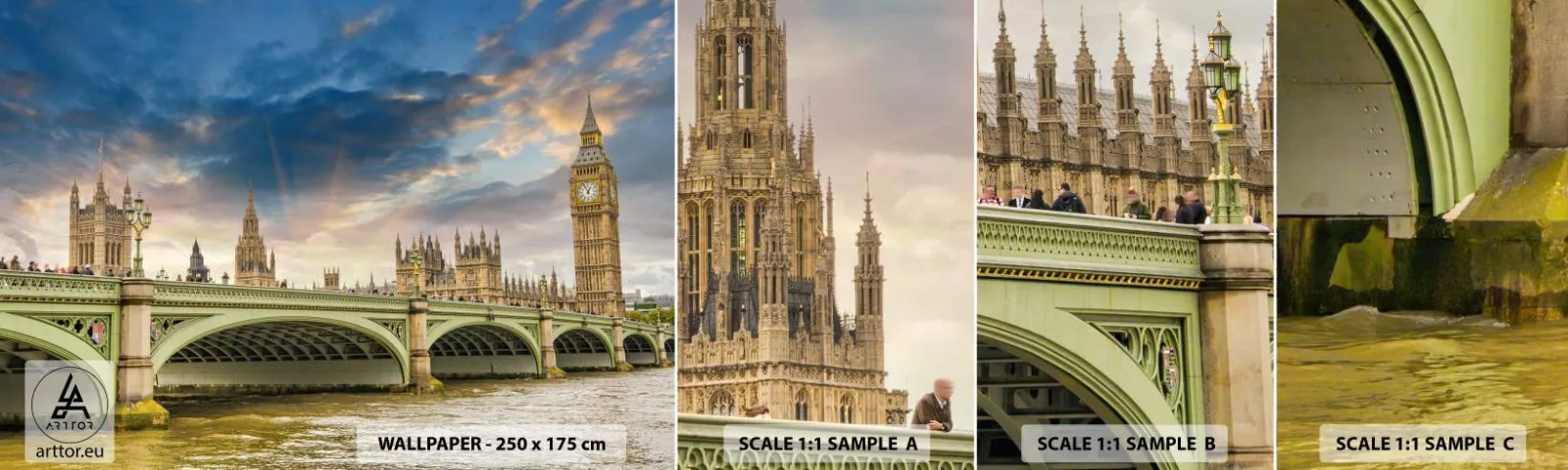 Fototapetenmuster Standard Eco - Im Imperium ist die Zeit stehen geblieben - Stadt, London, Die Architektur - 100x30 cm