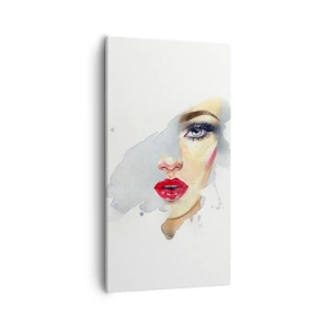 Bild auf Leinwand - Leinwandbild - Abspiegeln in einem Wassertropfen - 55x100 cm