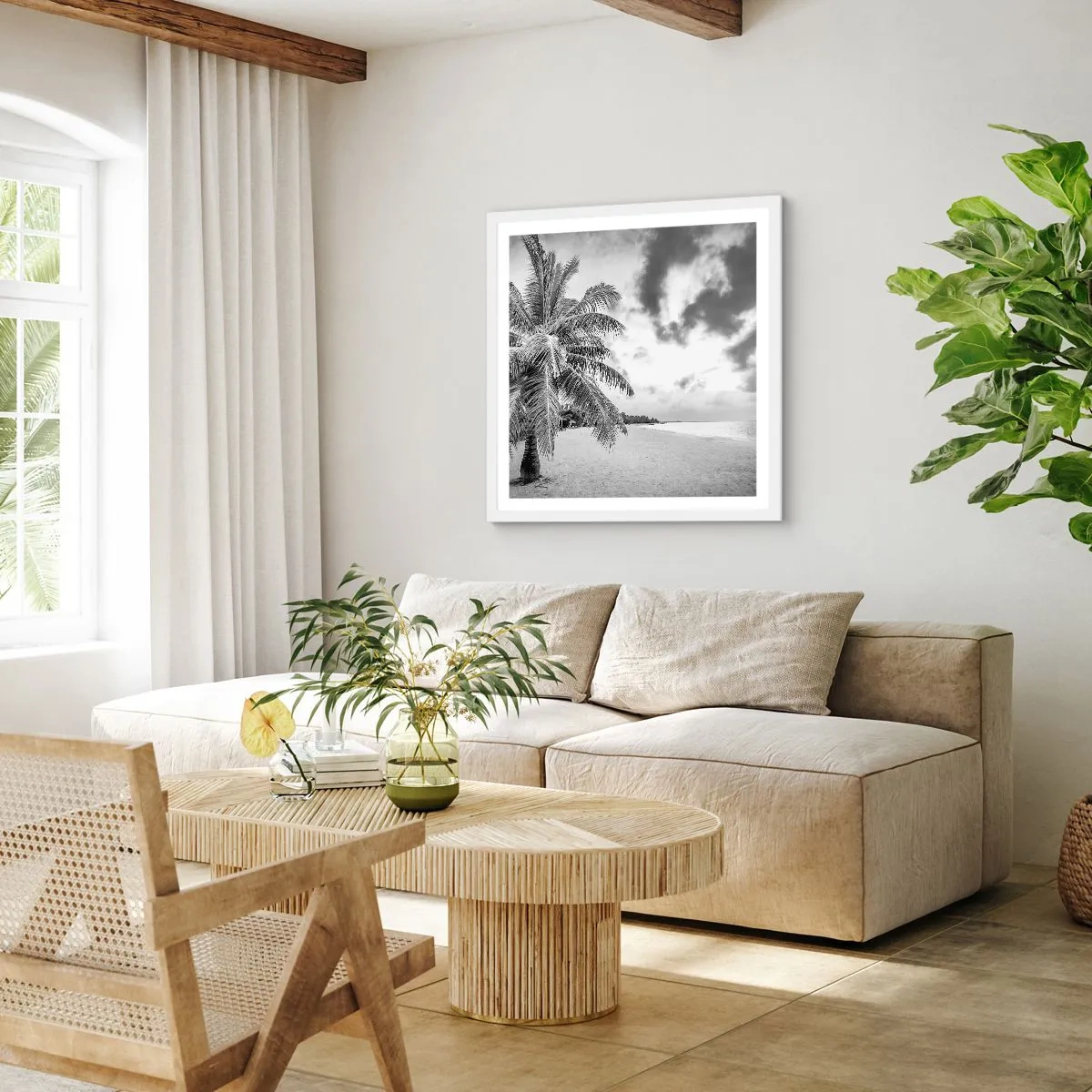 Poster in einem weißen Rahmen - Wenn du dich nach Einsamkeit sehnst ... - 30x30 cm