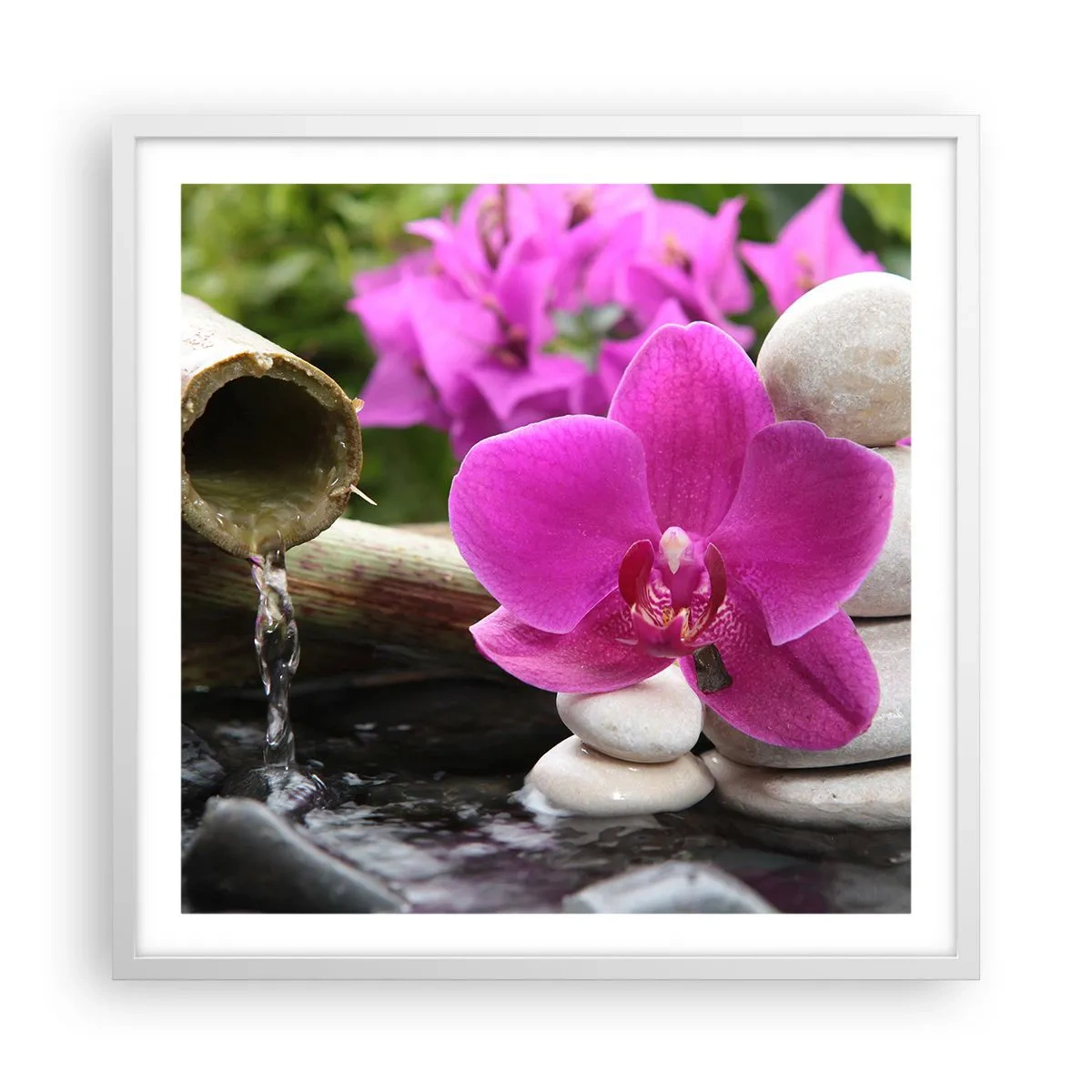 Poster in einem weißen Rahmen - Du ruhst dich schon aus - 60x60 cm