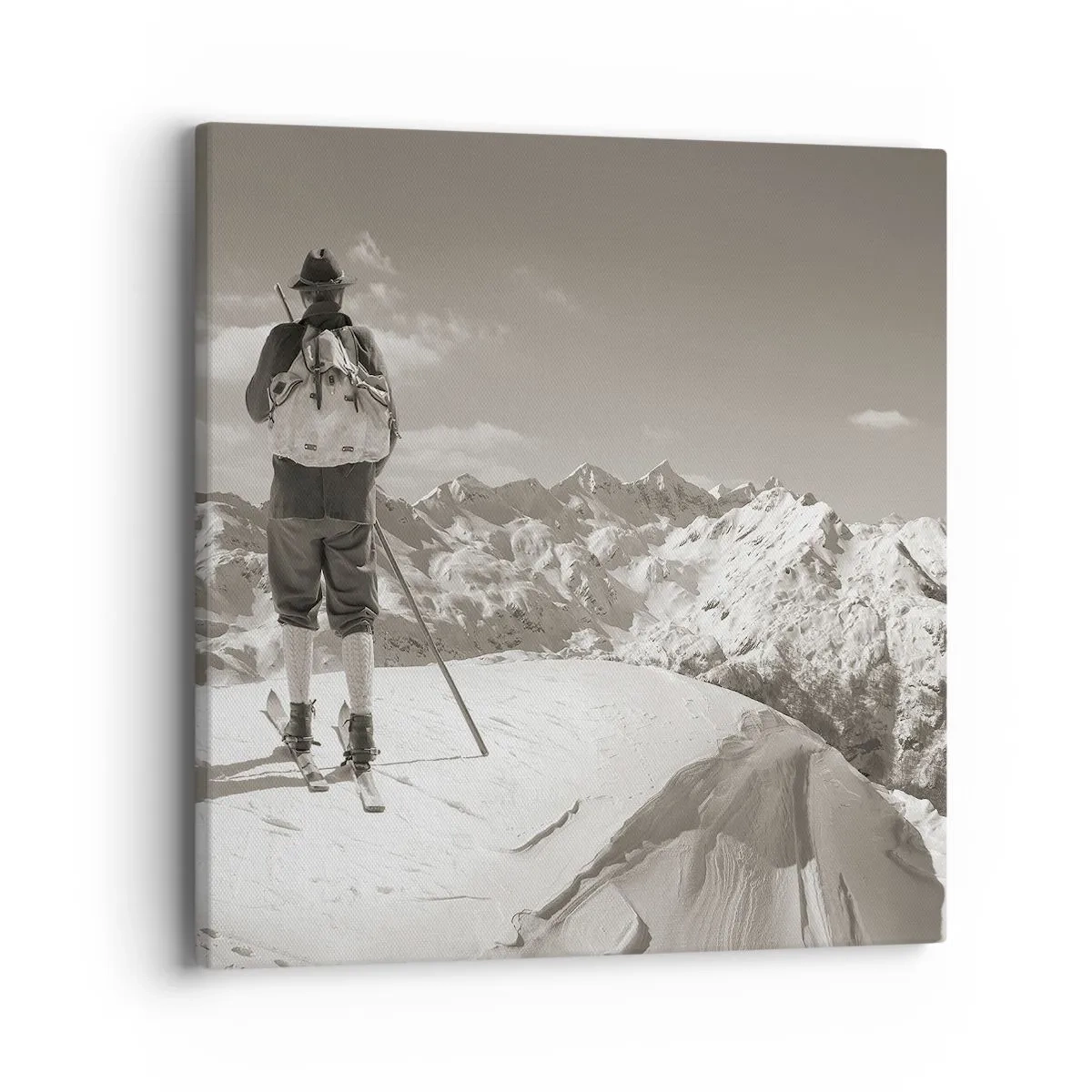 Bild auf Leinwand - Leinwandbild - Und die Berge bleiben unverändert - 40x40 cm