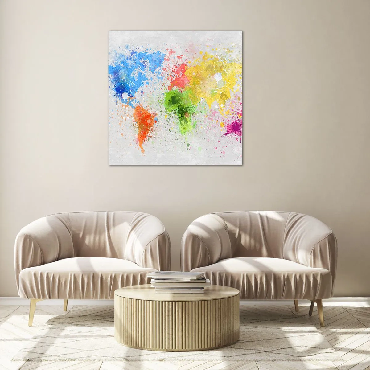 Glasbild - Bild auf glas - Alle Farben der Welt - 60x60 cm