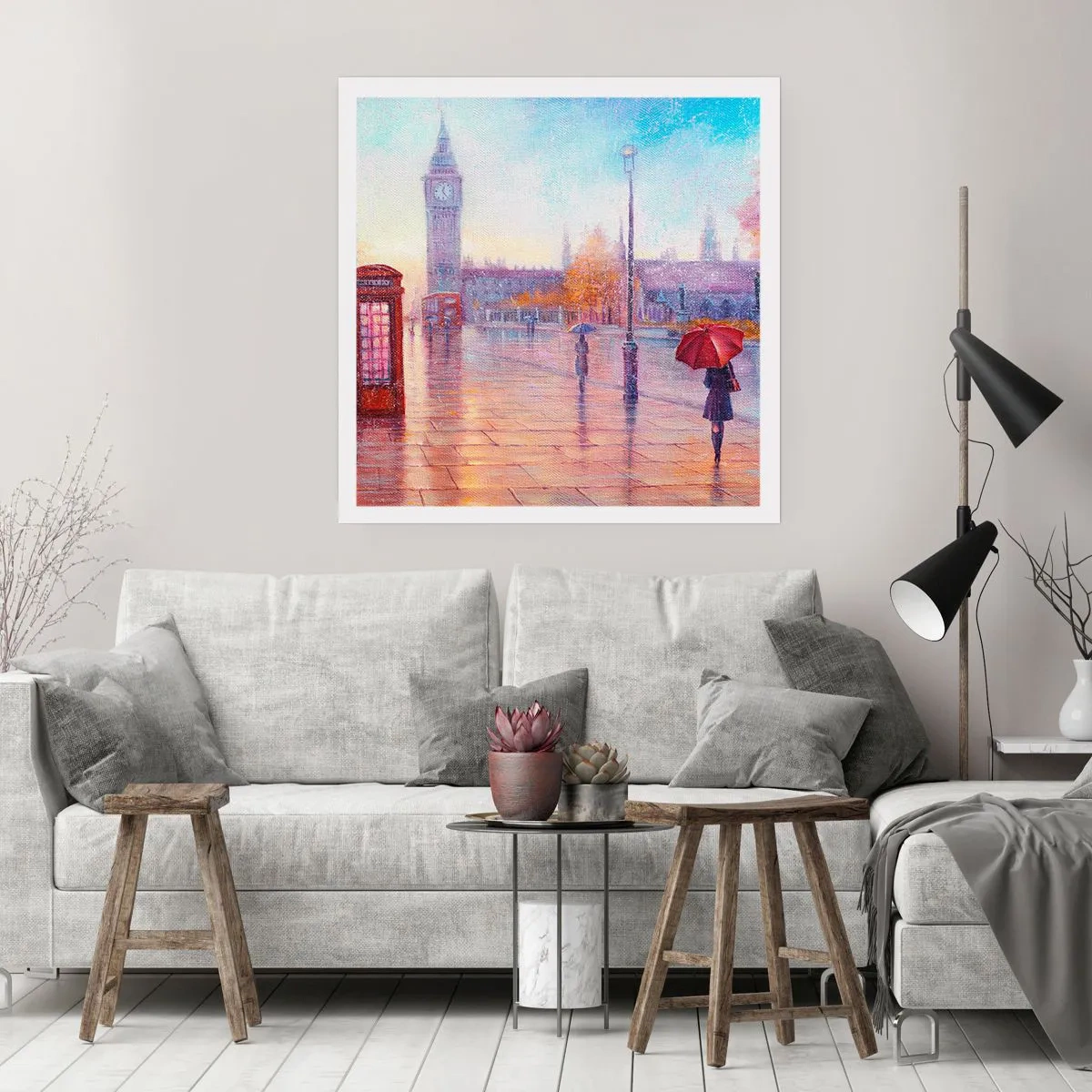 Poster - Londoner Herbsttag - 40x40 cm