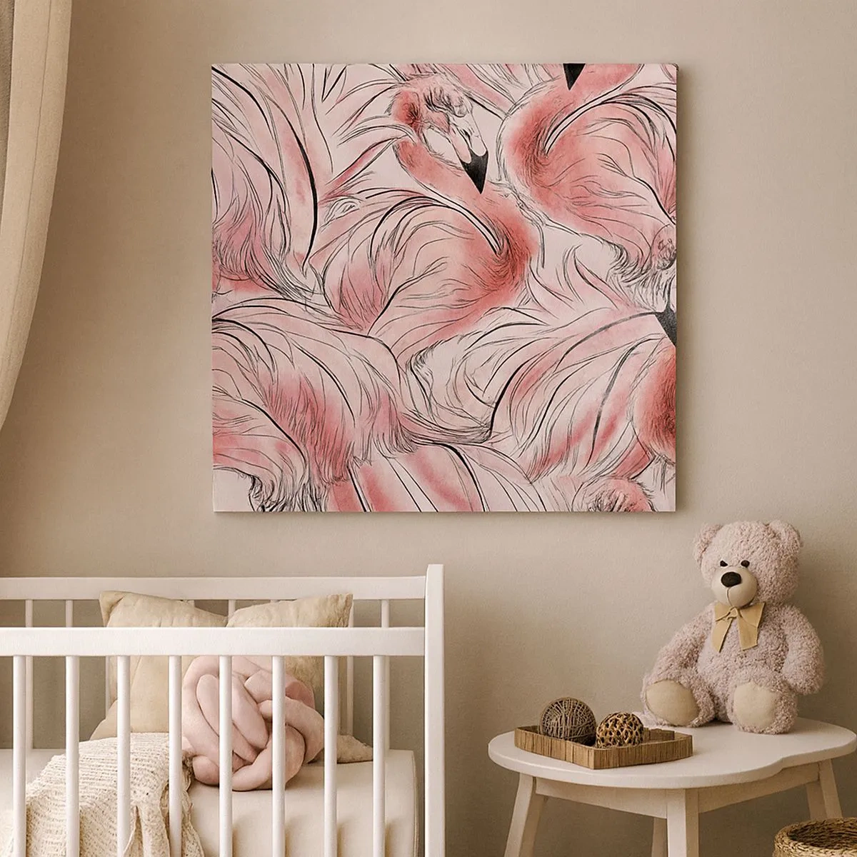 Bild auf Leinwand - Leinwandbild - Bird Corps de Ballet - 30x30 cm