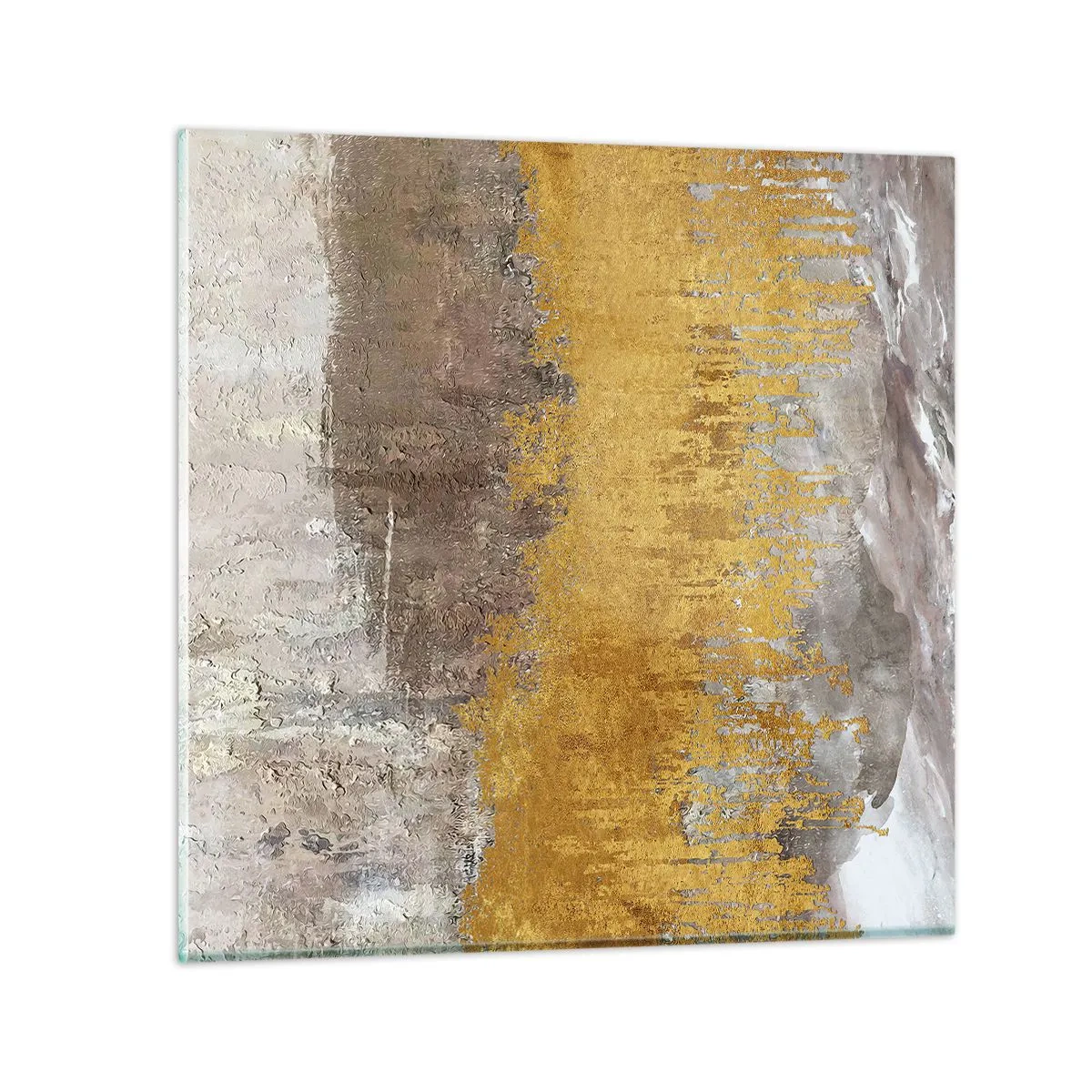 Glasbild - Bild auf glas - Goldene Explosion - 40x40 cm