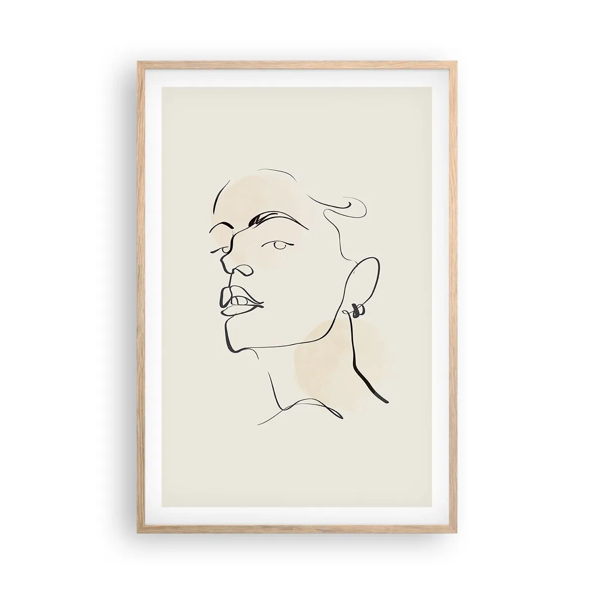 Poster in einem Rahmen aus heller Eiche - Ein stolzer Blick - 61x91 cm