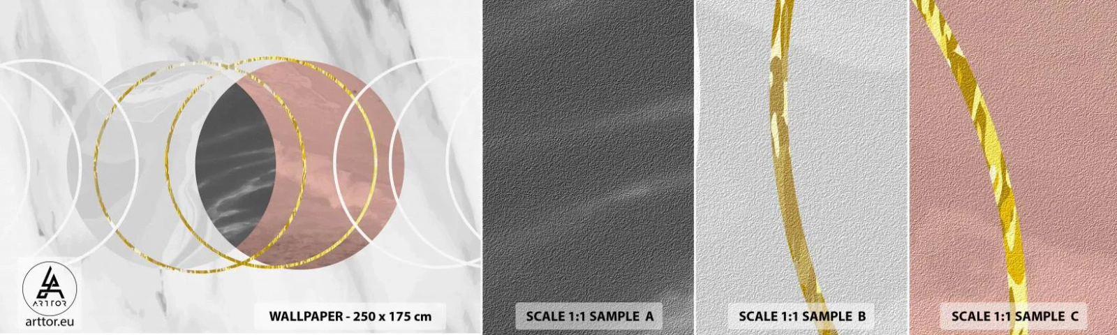 Fototapetenmuster Standard Eco - Musik der Sphären - Abstraktion, Stück, Bezirke - 100x30 cm