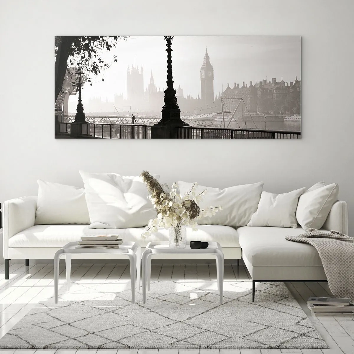 Glasbild - Bild auf glas - Londoner Morgen - 100x40 cm