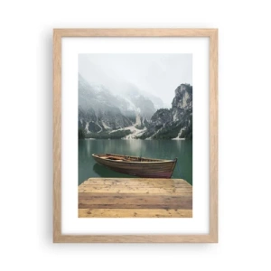 Poster in einem Rahmen aus heller Eiche - Und die stolzen Felsen der Stirn - 30x40 cm