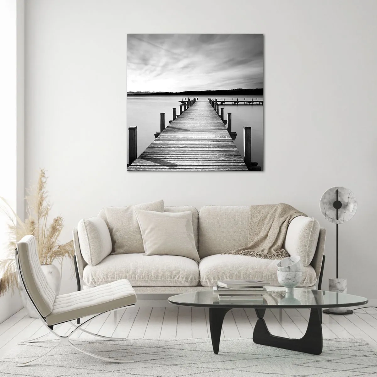 Glasbild - Bild auf glas - An der Wasserstelle - Ruhe - 60x60 cm