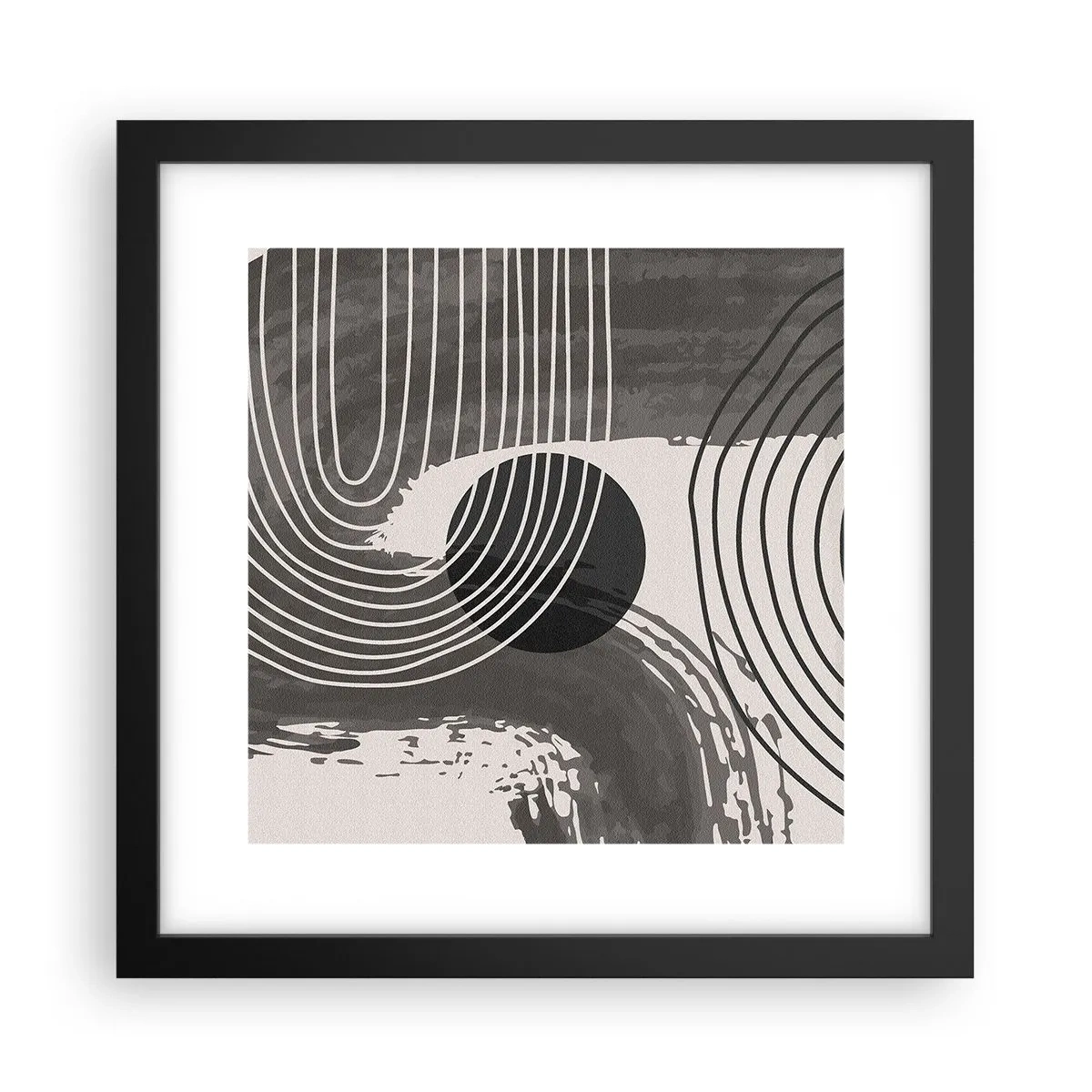 Poster in einem schwarzem Rahmen - Oval gewinnt - 30x30 cm