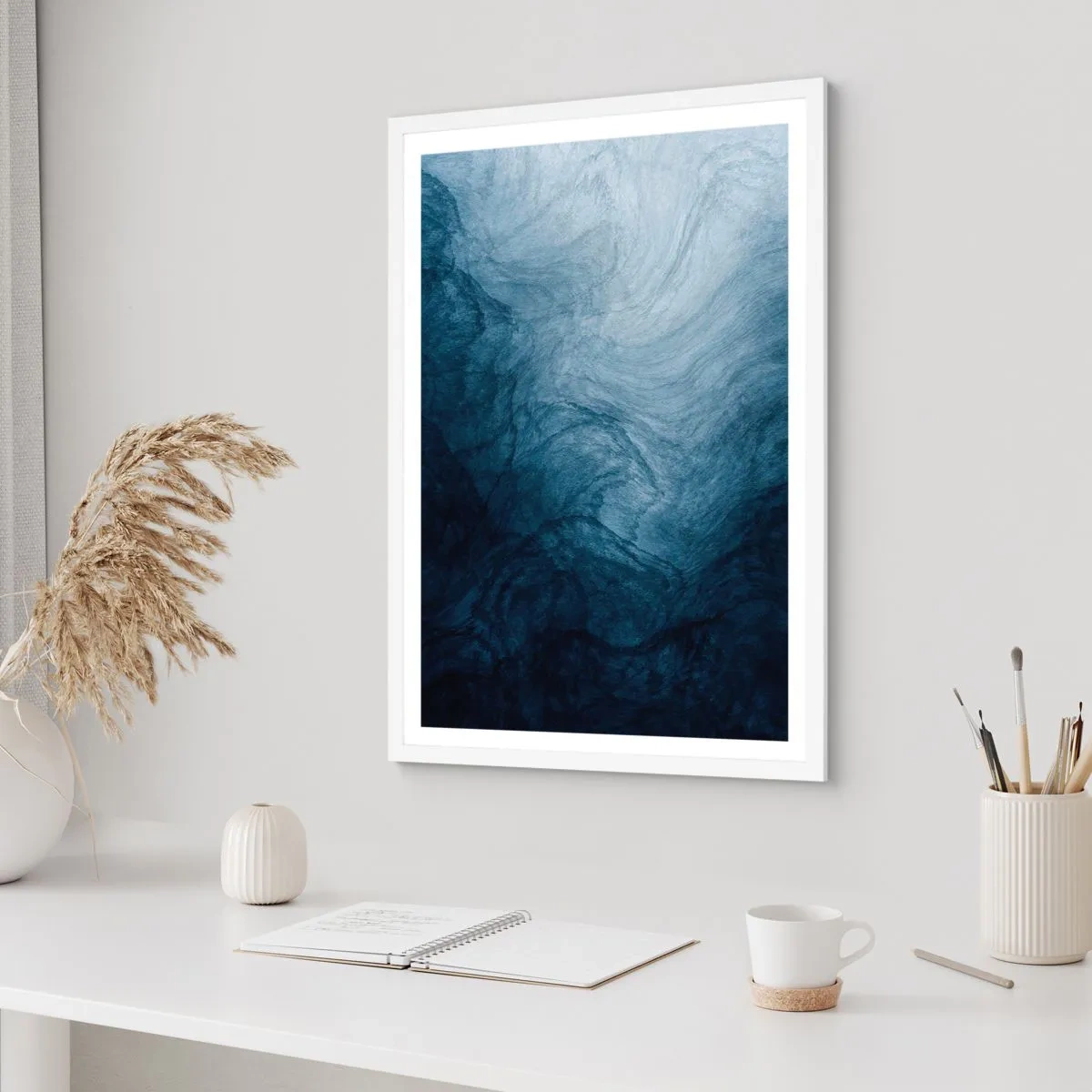 Poster in einem weißen Rahmen - Greifen Sie tief - 50x70 cm