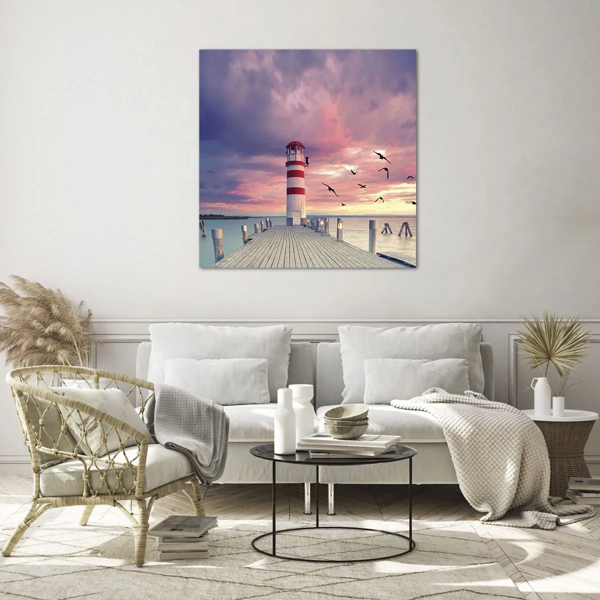 Glasbild - Bild auf glas - Es ist Zeit zum Hafen zu gehen - 60x60 cm