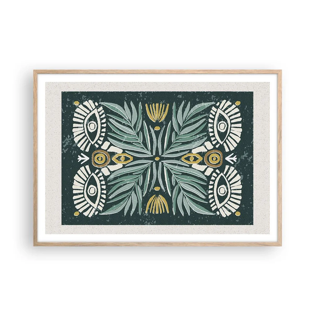 Poster in einem Rahmen aus heller Eiche - Wie ein Volksausschnitt - 100x70 cm