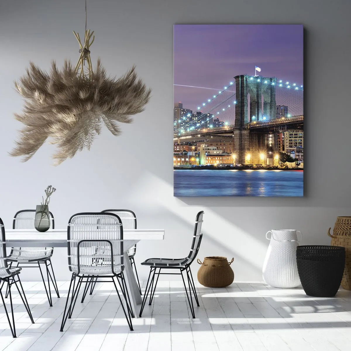 Bild auf Leinwand - Leinwandbild - Seit vielen Jahren die Brooklyn Bridge - 55x100 cm