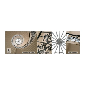 Fototapeten Muster Selbstklebend Deluxe Sticker - Im Inneren der Muschel - Treppe, Lockig, Ornament - 100x30 cm