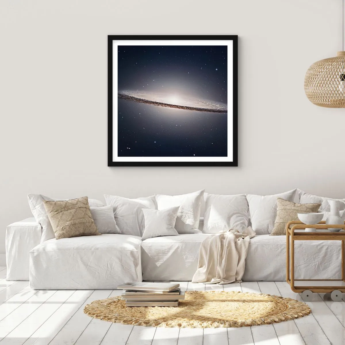 Poster in einem schwarzem Rahmen - Vor langer Zeit in einer weit entfernten Galaxie ... - 60x60 cm