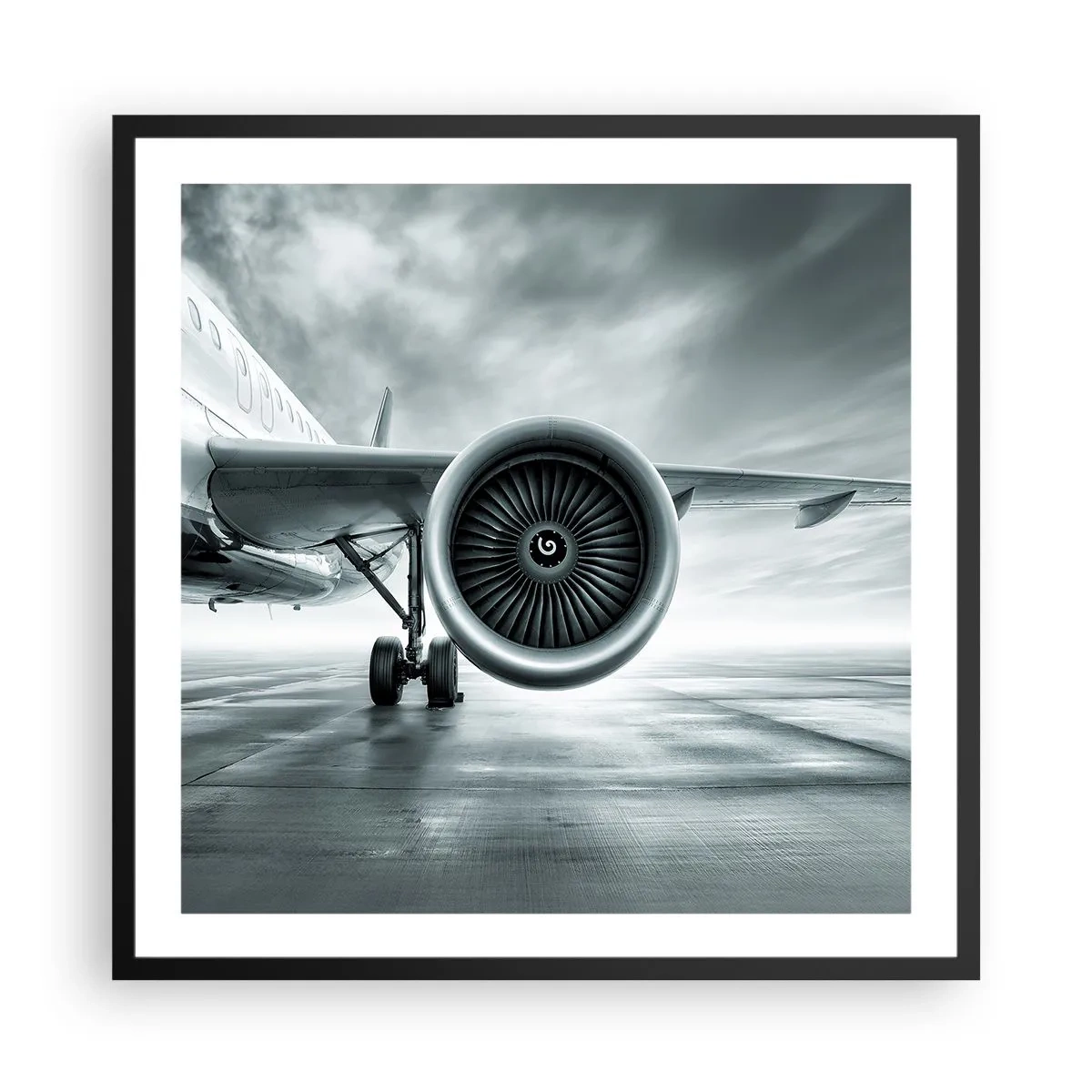 Poster in einem schwarzem Rahmen - Die Macht ist da! - 60x60 cm