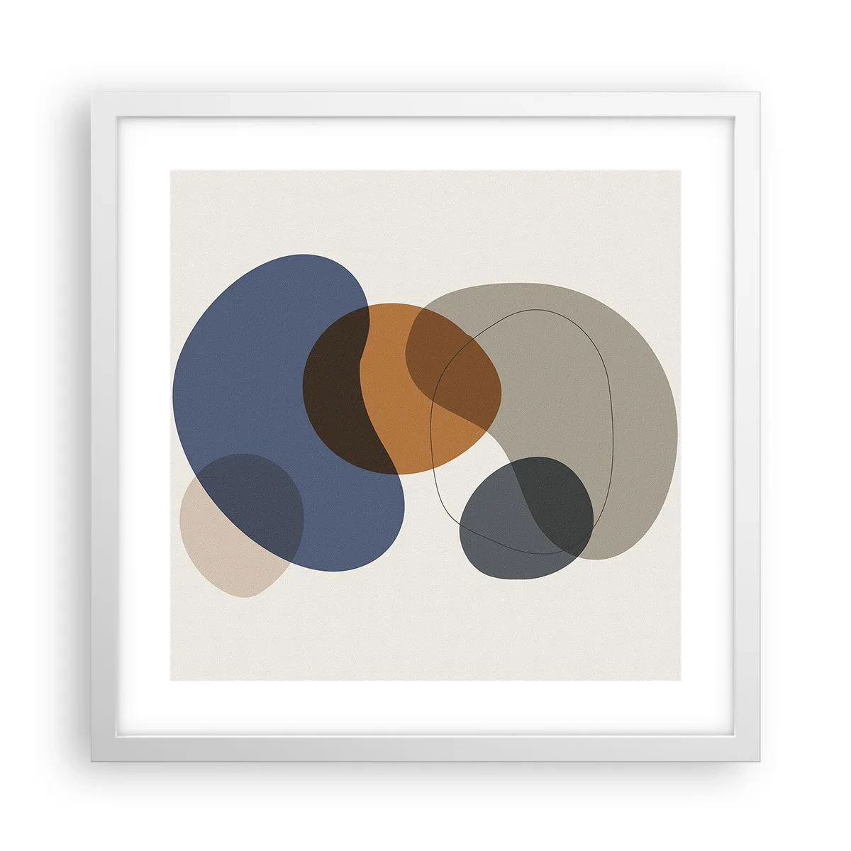 Poster in einem weißen Rahmen - Farbtropfen - 40x40 cm