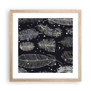 Poster in einem Rahmen aus heller Eiche - Gefiederte Spitze - 40x40 cm