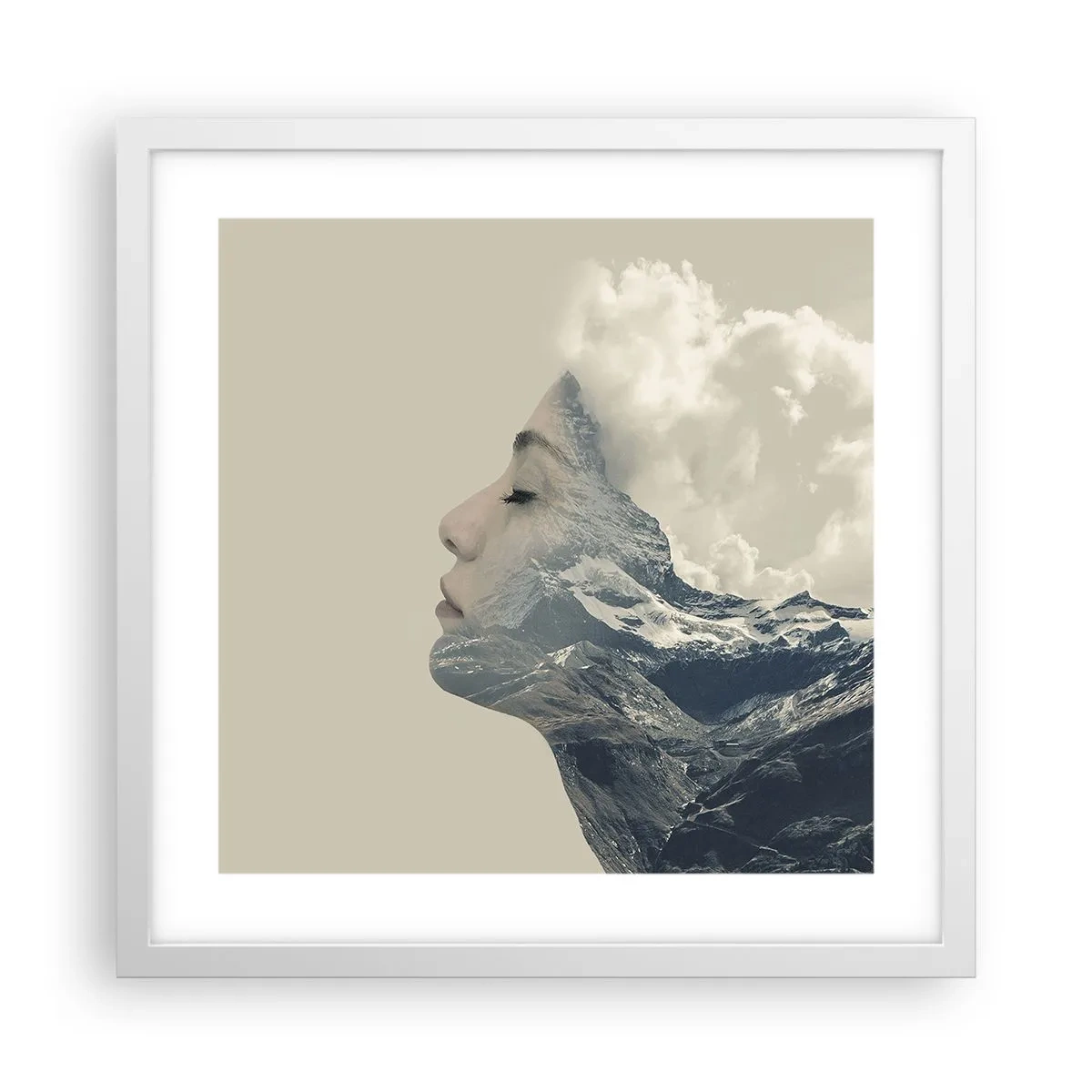 Poster in einem weißen Rahmen - Die Schönheit der Elemente der Natur - 40x40 cm