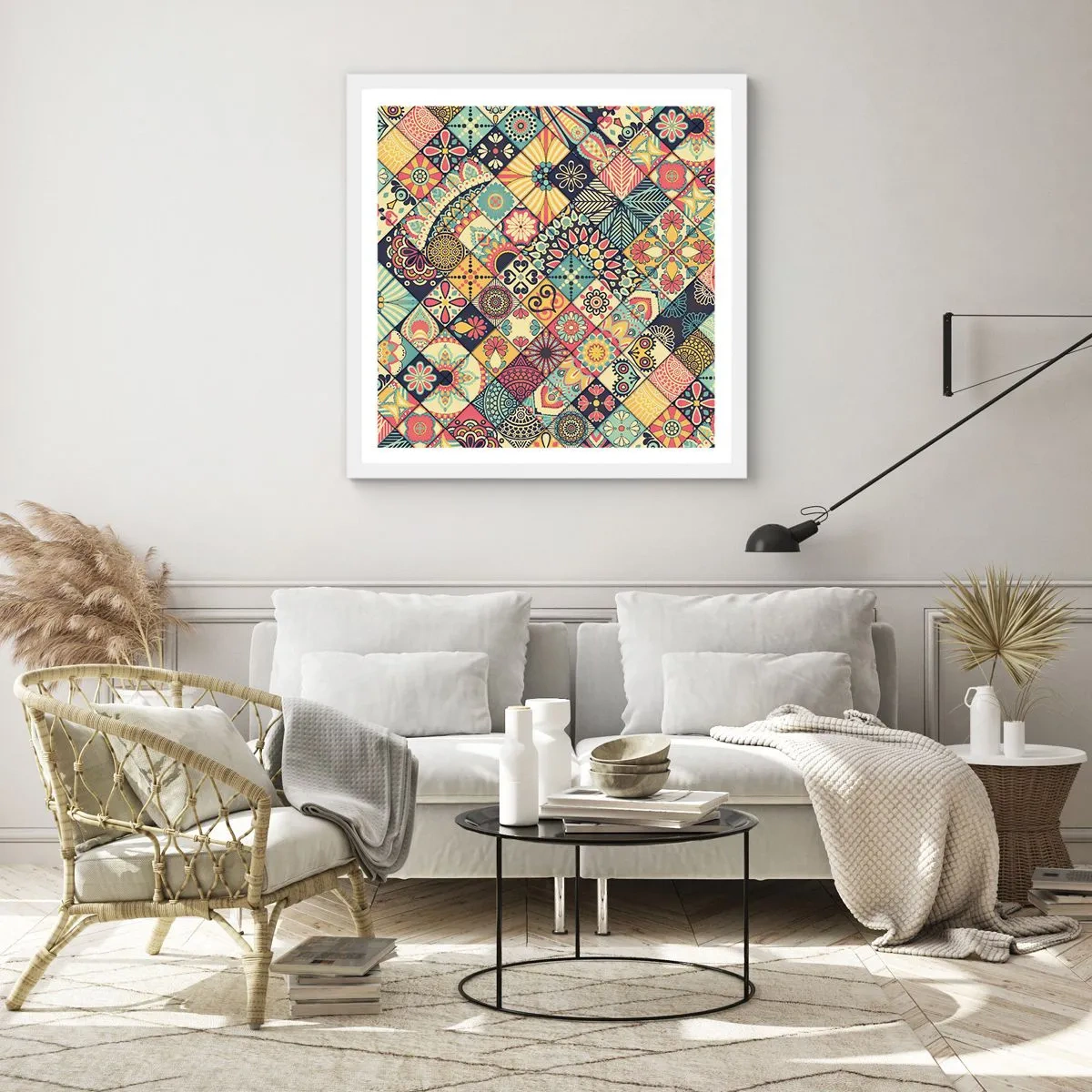 Poster in einem weißen Rahmen - marokkanische Atmosphäre - 60x60 cm