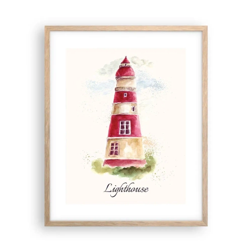 Poster in einem Rahmen aus heller Eiche - Das Wetter ringsum ist immer gut - 40x50 cm