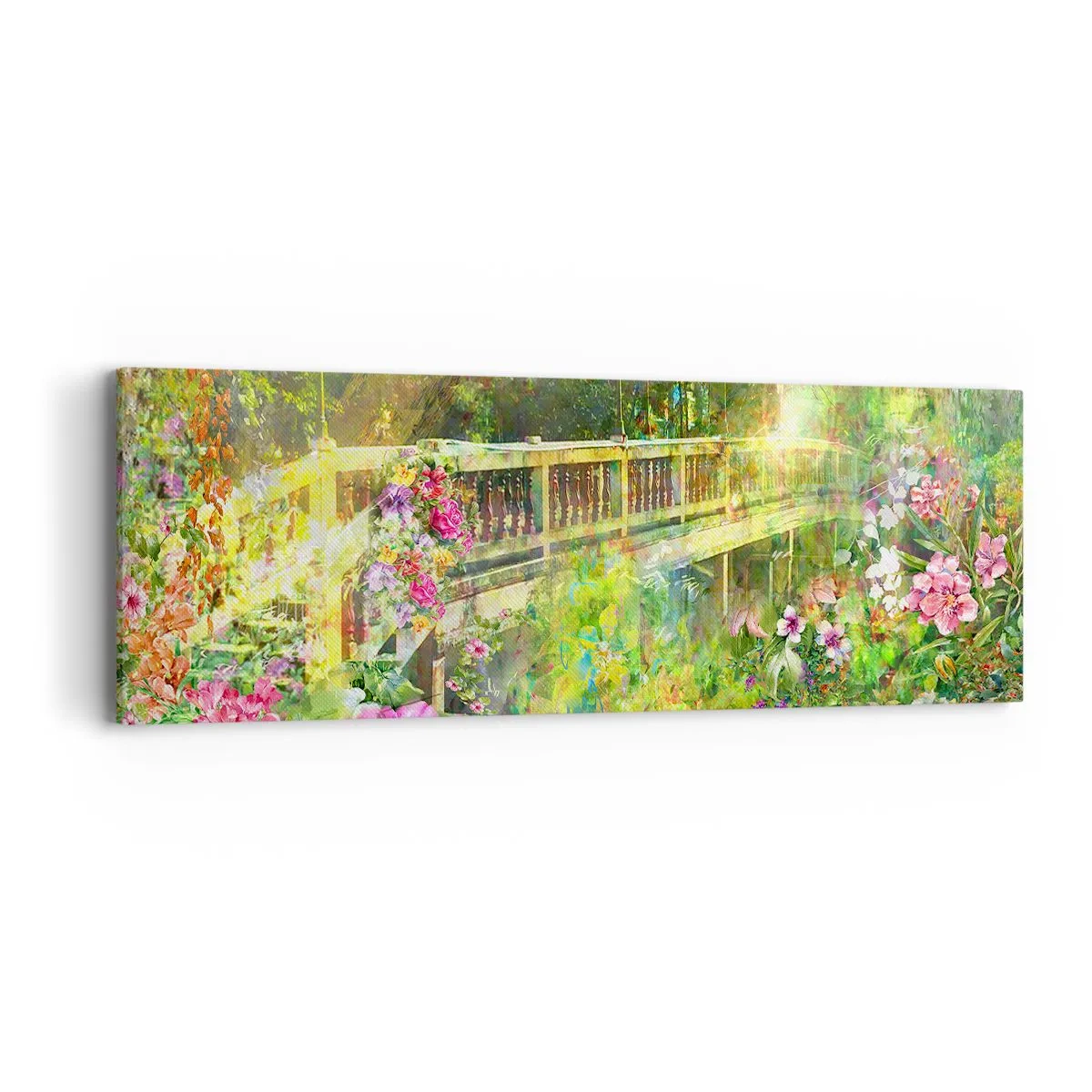 Bild auf Leinwand - Leinwandbild - Eine Brücke aus Frühlingsseufzern - 90x30 cm