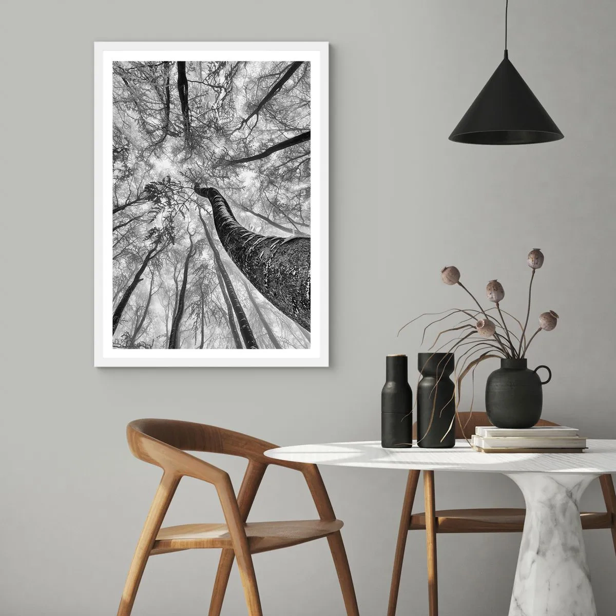 Poster in einem weißen Rahmen - Rennen zum Licht - 61x91 cm