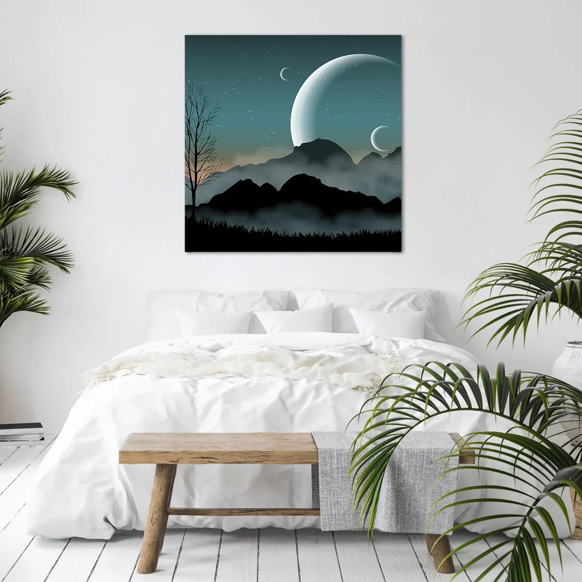 Bild auf Leinwand - Leinwandbild - Karneval in der Sternenacht - 70x70 cm