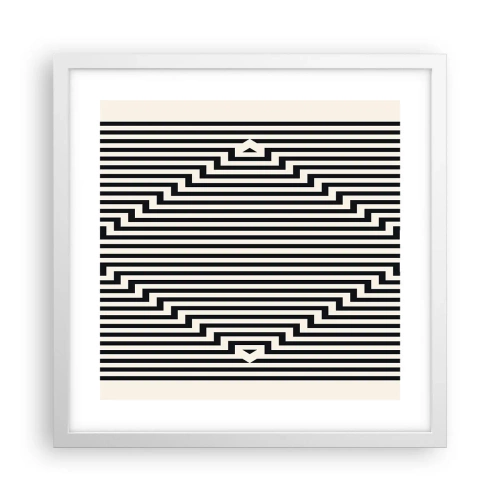 Poster in einem weißen Rahmen - Geometrische Illusion - 40x40 cm