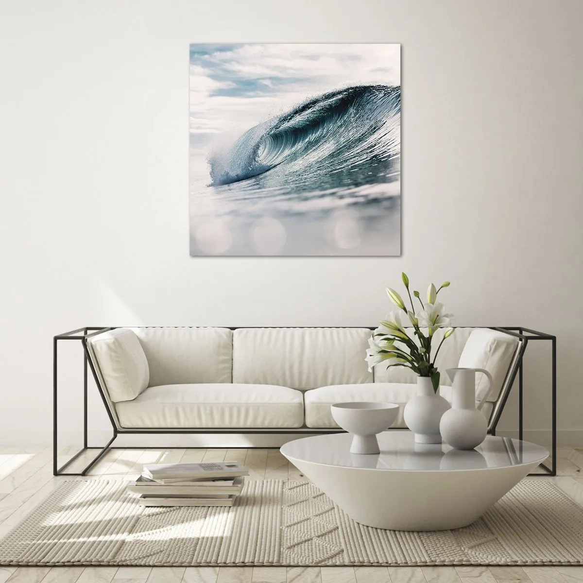 Glasbild - Bild auf glas - Wasserspitze - 30x30 cm