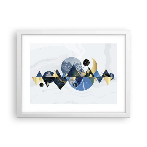 Poster in einem weißen Rahmen - Geometrische Landschaft - 40x30 cm