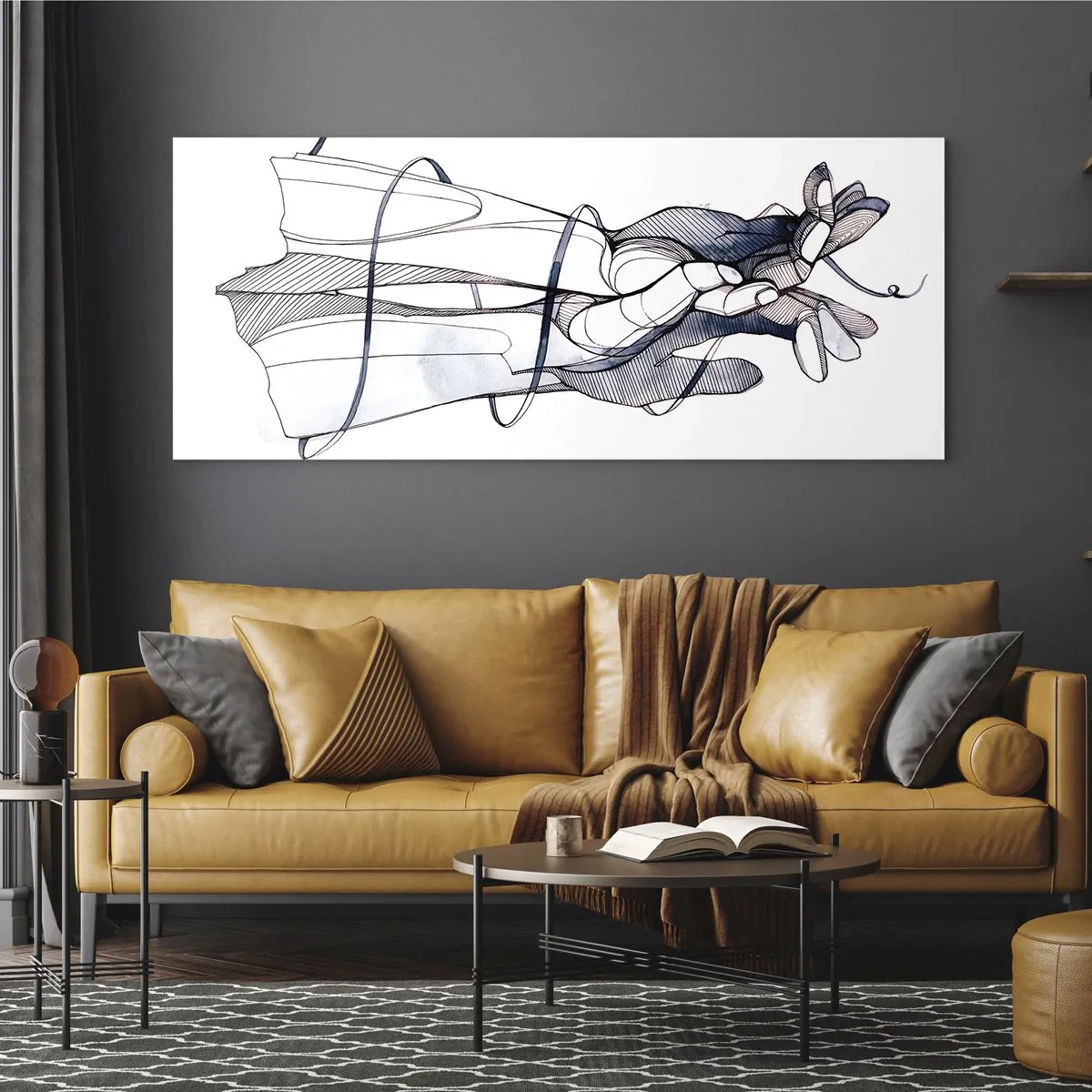 Glasbild - Bild auf glas - Touch-Studie - 100x40 cm